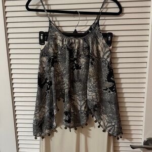 RAGA Black and Gray Camisole Top